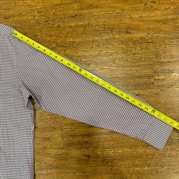 Robert Graham Purple Gingham Check Classic Fit Flip Cuff Button Up Shirt Men 2XL - Picture 9 of 9